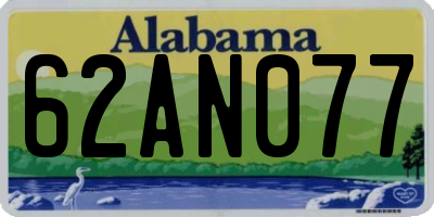 AL license plate 62AN077