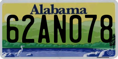 AL license plate 62AN078