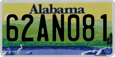 AL license plate 62AN081