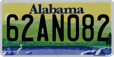 AL license plate 62AN082