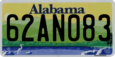 AL license plate 62AN083