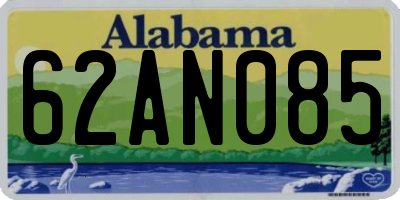 AL license plate 62AN085
