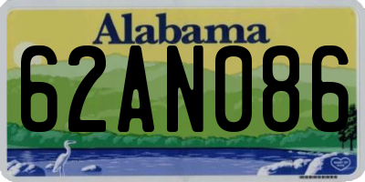 AL license plate 62AN086