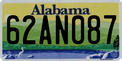 AL license plate 62AN087