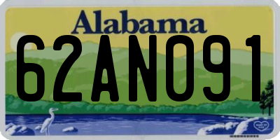 AL license plate 62AN091