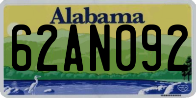 AL license plate 62AN092
