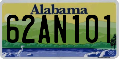 AL license plate 62AN101