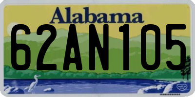 AL license plate 62AN105