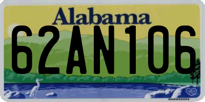 AL license plate 62AN106