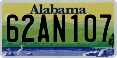 AL license plate 62AN107