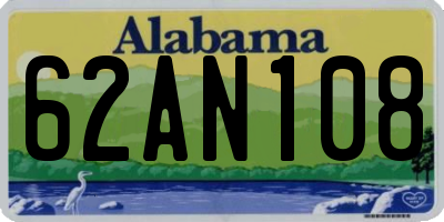 AL license plate 62AN108