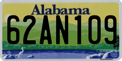 AL license plate 62AN109