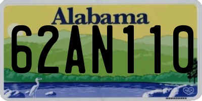 AL license plate 62AN110