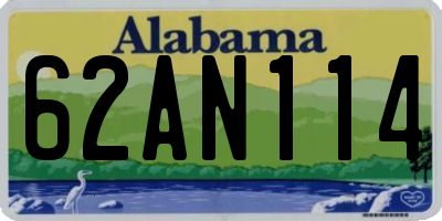 AL license plate 62AN114