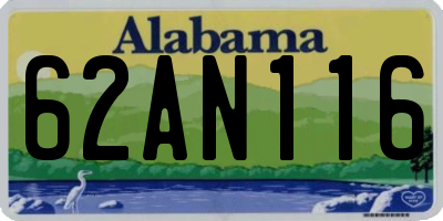AL license plate 62AN116