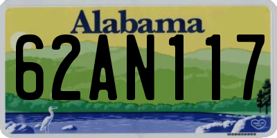 AL license plate 62AN117