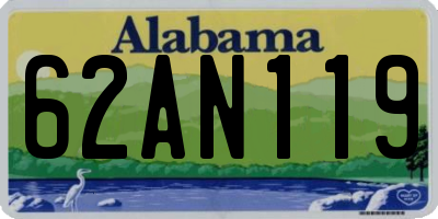 AL license plate 62AN119