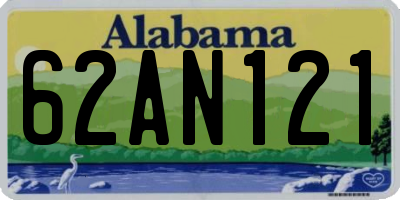 AL license plate 62AN121