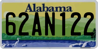AL license plate 62AN122
