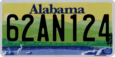 AL license plate 62AN124