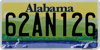 AL license plate 62AN126