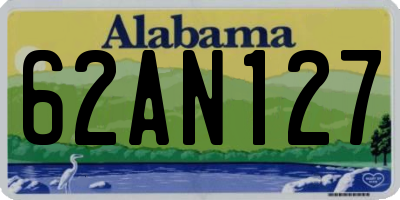 AL license plate 62AN127