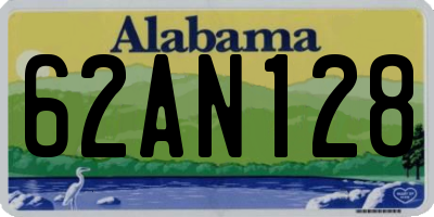 AL license plate 62AN128