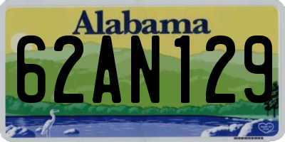 AL license plate 62AN129