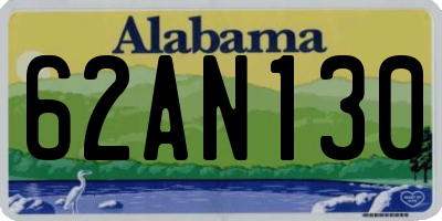 AL license plate 62AN130