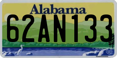 AL license plate 62AN133