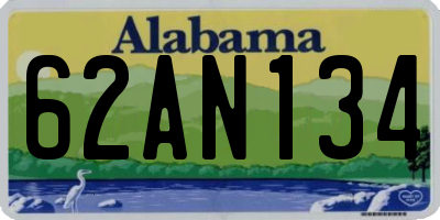 AL license plate 62AN134