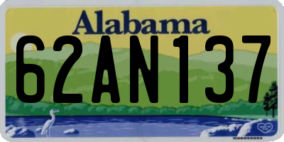AL license plate 62AN137