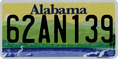 AL license plate 62AN139