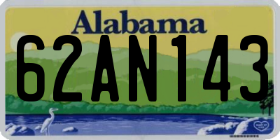 AL license plate 62AN143