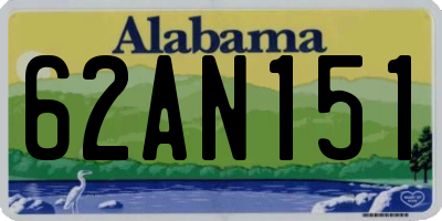 AL license plate 62AN151