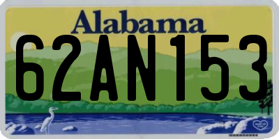 AL license plate 62AN153