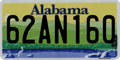 AL license plate 62AN160