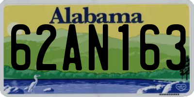 AL license plate 62AN163