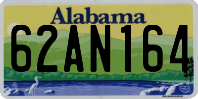 AL license plate 62AN164