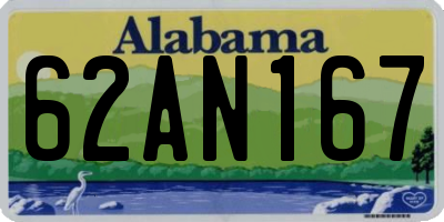 AL license plate 62AN167