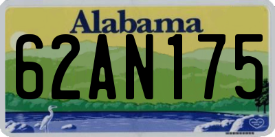 AL license plate 62AN175
