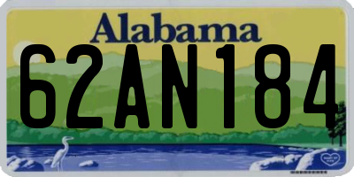 AL license plate 62AN184