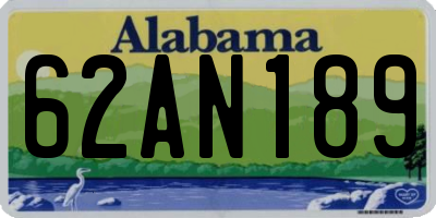 AL license plate 62AN189