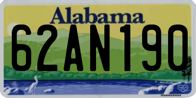 AL license plate 62AN190
