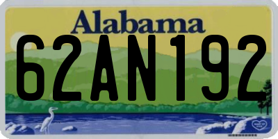 AL license plate 62AN192
