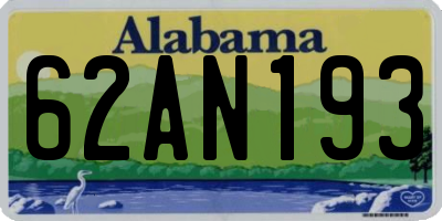 AL license plate 62AN193