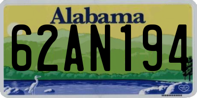 AL license plate 62AN194