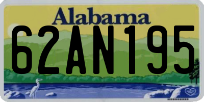 AL license plate 62AN195
