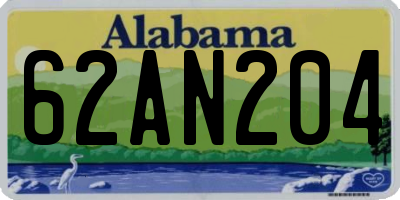 AL license plate 62AN204