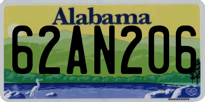 AL license plate 62AN206